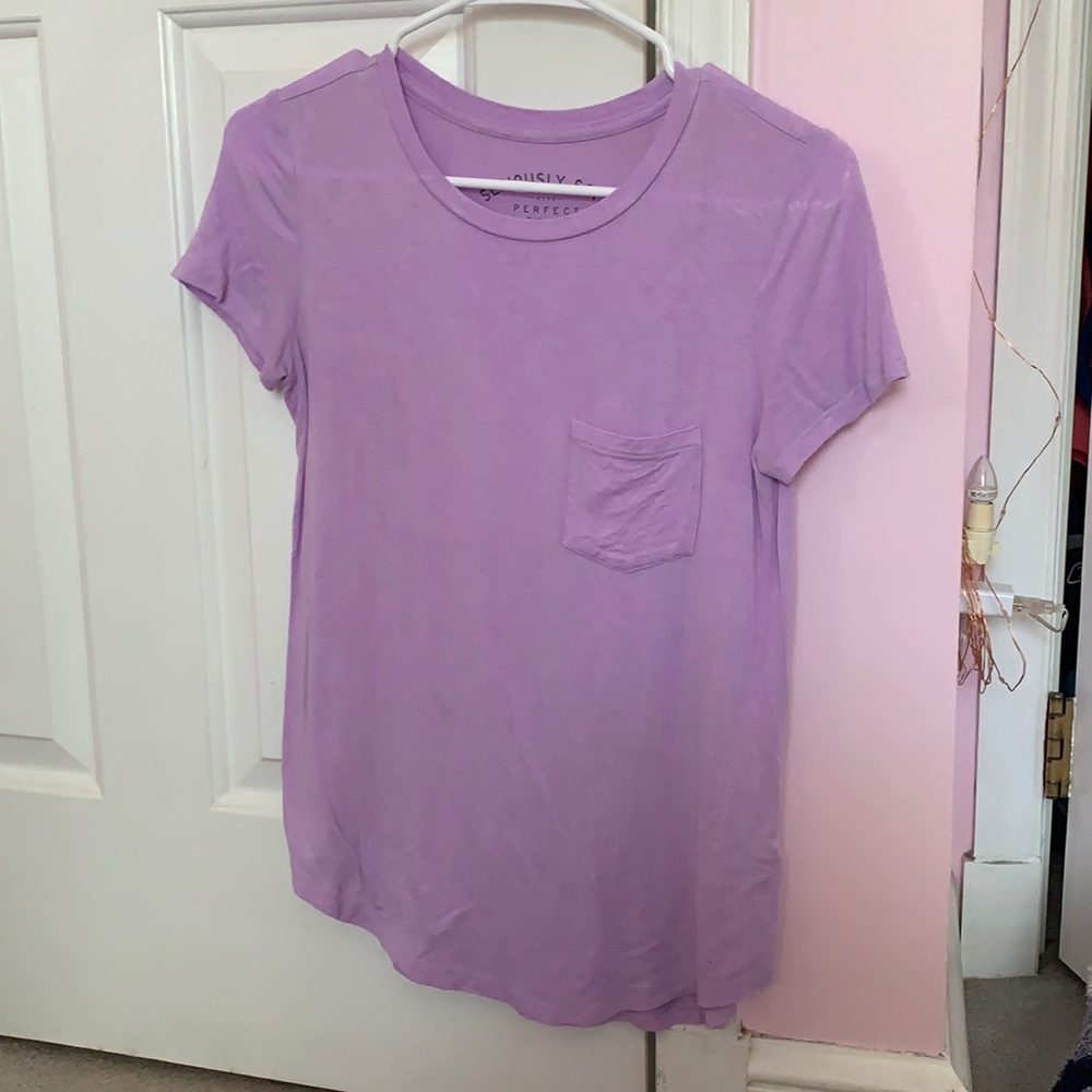 purple soft tee shirt